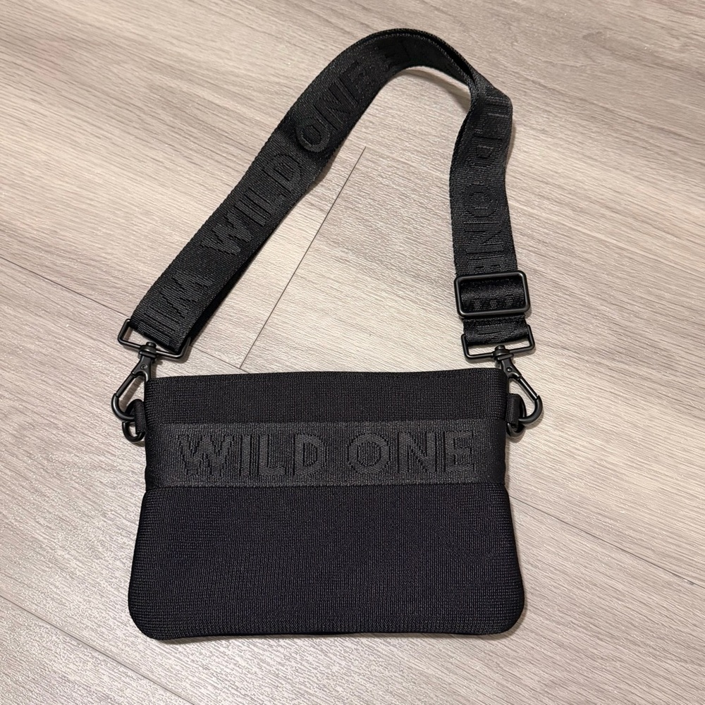 Wild One Cotton Dog Treat Pouch, Black